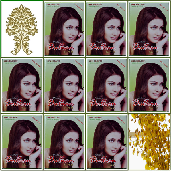 10 Boxes. Pure Herbal Henna. Golden Hair Color. 100g Ea.