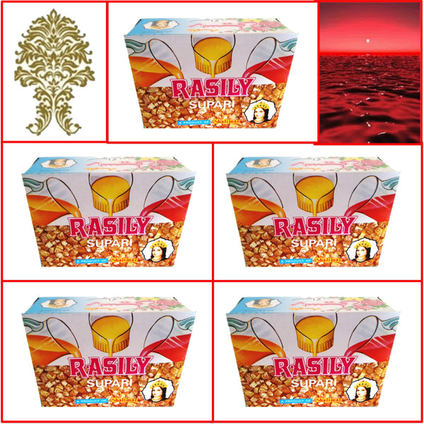 5 Packs. Shalimar Rasily Supari Pack. 48 pouches 96g. Export Quality!!