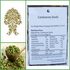 10 Bags. All Natural Green Cardamom Seeds. Extra Fancy Grade! 100g Ea.