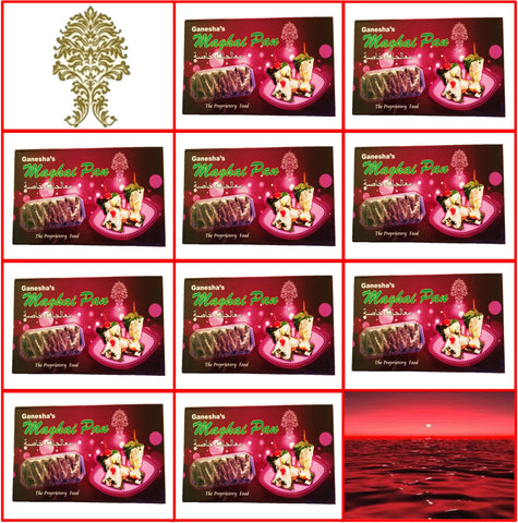 10 Boxes. Maghai Mitha Pan (Paan). 14 Pieces Each.
